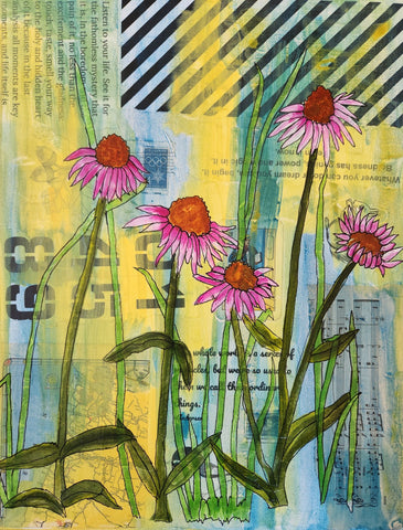 Laurie S Waalkes - "Coneflowers"