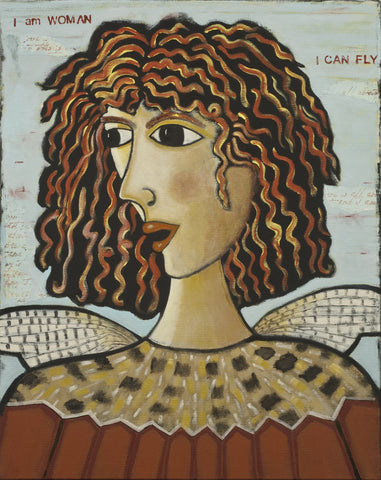 Joyce Wynes - "I Am Woman, I Can Fly-American Kestrel Bird"