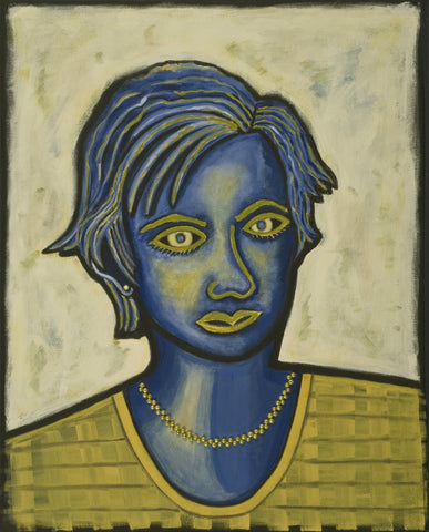 Joyce Wynes - "Blue Lady with Beads"