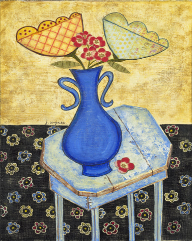 Joyce Wynes - "Flowers on Antique Table"