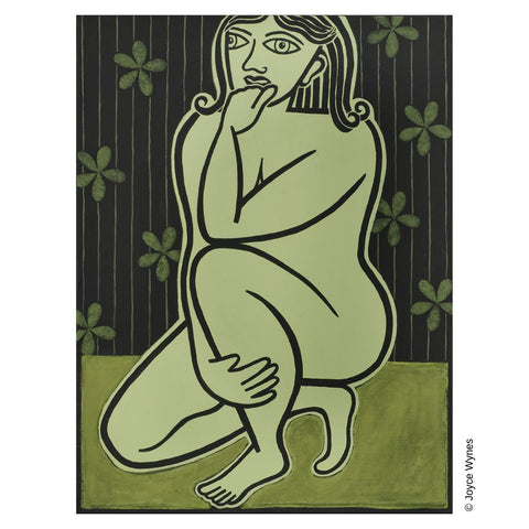 Joyce Wynes - "Figurative:  Green Thinking Lady"