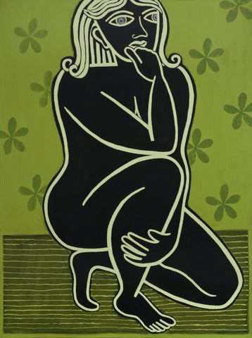 Joyce Wynes - "Figurative:  Black thinking Lady"