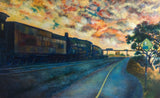 Patrick Cosgrove - "Old Sacramento Train at Sunset"