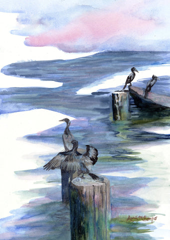 April M Rimpo - "Double-Crested Cormorants"