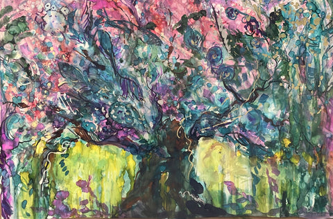 Gay P Cox - "Tree of Peacock Feathers"