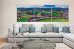 Heather Nagy - "Rolling Tuscan Farmland  Panoramic Triptych"