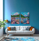 Heather Nagy - "Alpine Falls RMNP diptych"
