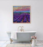 Heather Nagy - "Sunset over the Lavender field"