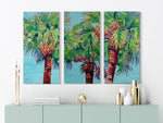 Heather Nagy - "Palm Tree triptych (three canvases)"
