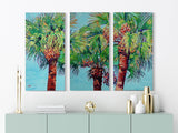 Heather Nagy - "Palm Tree triptych (three canvases)"