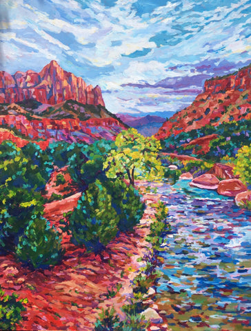 Heather Nagy - "Sunset over the Watchman, Zion"