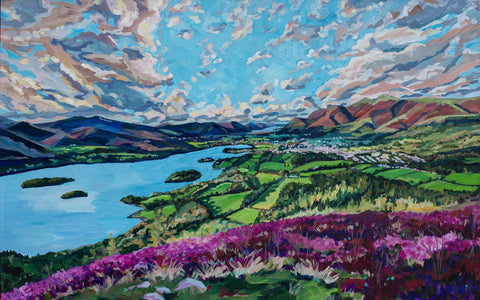 Heather Nagy - "Derwent Water lake and town of Keswick, Cumbria—UK"