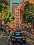 Heather Nagy - "Atlanta Street scene 3 (Along Peachtree by the Weston Hotel)"