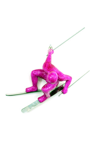 Skier 01 - Mixed Media Sculpture by artist Ancizar Marin