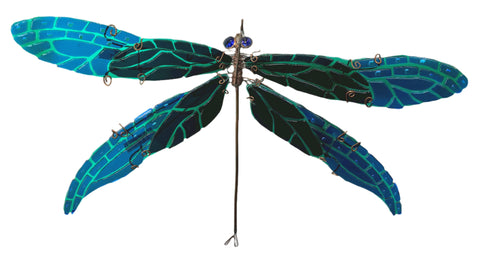 Mason Parker - "Damselfly #5 - Aquamarine Dream - Marine Blue/Medium Blue"