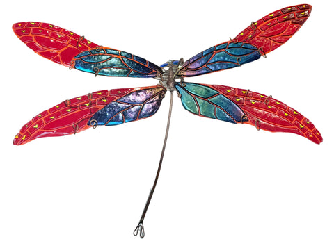 Mason Parker - "Damselfly #1 - Prismatic Glider - Iridized Black/Red"