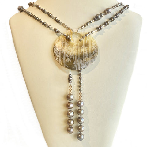 Komala Rohde - "Necklace #38 - Pearl Lariat"