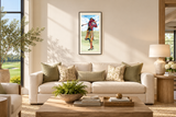 Birdie in a golf-course home; illustrative framing and approximate scale