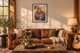 Cowgirl Serenade in a country music room; illustrative framing and approximate scale
