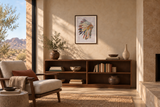 War Bonnet in a desert reading room; framing illustrative and scale approximate