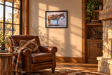 Western Horse displayed in a ranch study; scale approximate