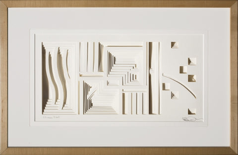 Chicago River - paper Sculpture by artist William Freer