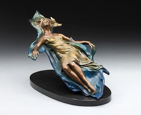 Go with the Flow - Bronze Sculpture by artist Phyllis Mantik deQuevedo