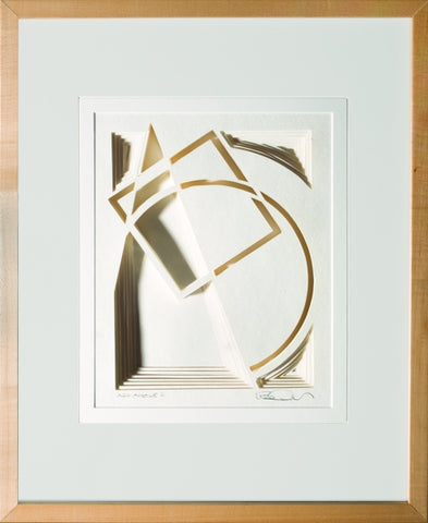 Arc Angle #2 - paper Sculpture by artist William Freer