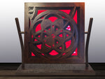 Rose Window in Rust & Red - NULL Sculpture by artist William Freer