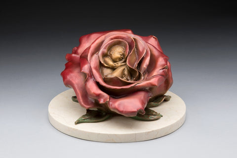 Rose Bed - Bronze Sculpture by artist Phyllis Mantik deQuevedo