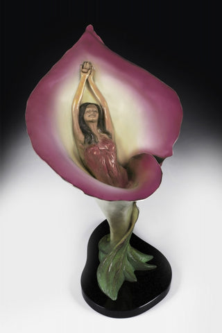 Florescence - Bronze Sculpture by artist Phyllis Mantik deQuevedo