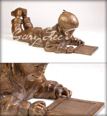 Etch-a-Sketch - Bronze Sculpture by artist Gary Lee Price