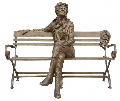 Amelia Earhart-Intermediate - Bronze Sculpture by artist Gary Lee Price