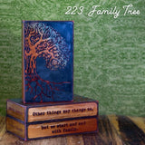 223 Family Tree - Glass on Copper Metal Wall Art by artist Houston Llew - Spiritiles