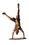 Cartwheel Boy (2 hands down) - Bronze Sculpture by artist Gary Lee Price