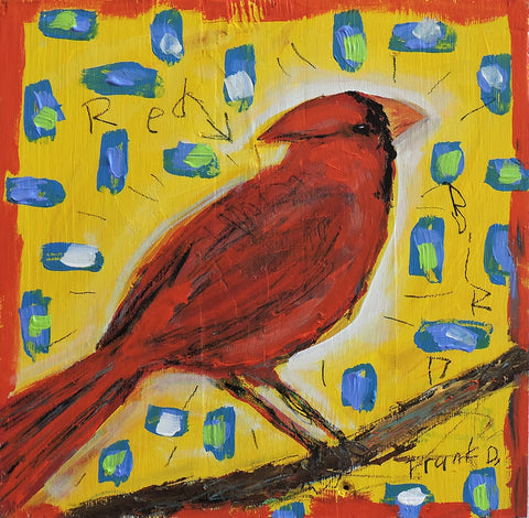 Red Bird -  Paintings by artist Frank Discussion