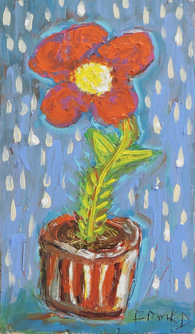Flower and Pot #63 - Acrylic Paintings by artist Frank Discussion