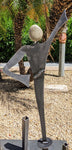 Rock Spirit Male Medium 8RS - Fieldstone and Iron Sculpture by artist Charles Adams and Thomas Widhalm