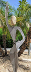 Rock Spirit Dancing 10RS. - Fieldstone and Iron Sculpture by artist Charles Adams and Thomas Widhalm