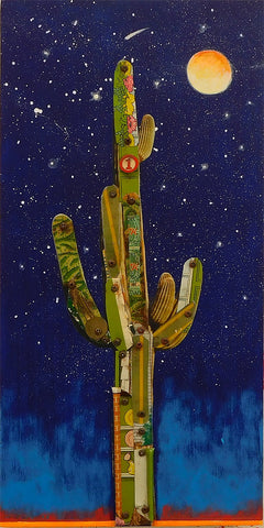 #1 Saguaro - Acrylic /Mixed Media Paintings by artist Dave Newman