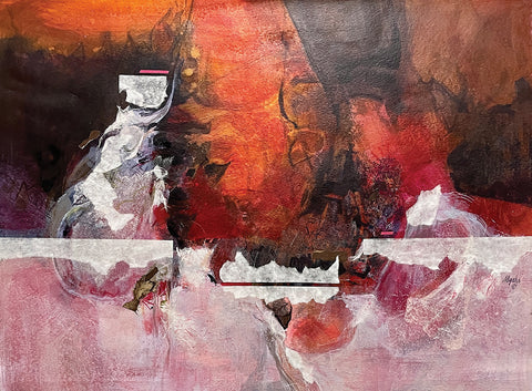 Potawatomi Firedance - Mixed Media on Paper  by artist Carole Myers