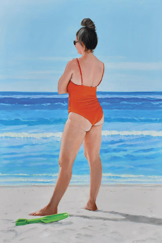 Sandcastle Day - Painting Oil on Canvas  by artist Judy Steffens