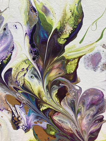 Iris Garden #3 - Clay infused high gloss metal   by artist Sherri Congrove