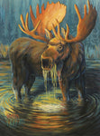 Marsh Moose - Acrylic On Board  by artist Maria Larson
