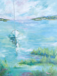 Awakening: Quiet Dawn on the Lake - Acrylic on Canvas  by artist Aimee Rebmann