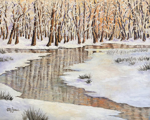Winter Reflections - Oil  by artist Etty Yanai