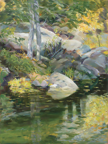 Oak Creek at Pine Flat - oil  by artist Gwen Meyer Ethelbah