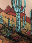 Sentinel Saguaro - Metallic Acrylic  by artist Anthony Smith-Chaigneau