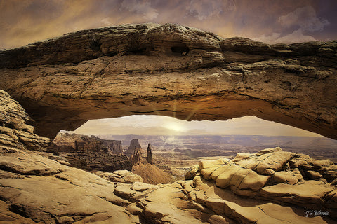 Mesa Arch, Utah - ChromaLuxe Metal  by artist James Bethanis