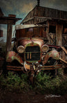 Old Car, Jerome Arizona - ChromaLuxe Metal  by artist James Bethanis